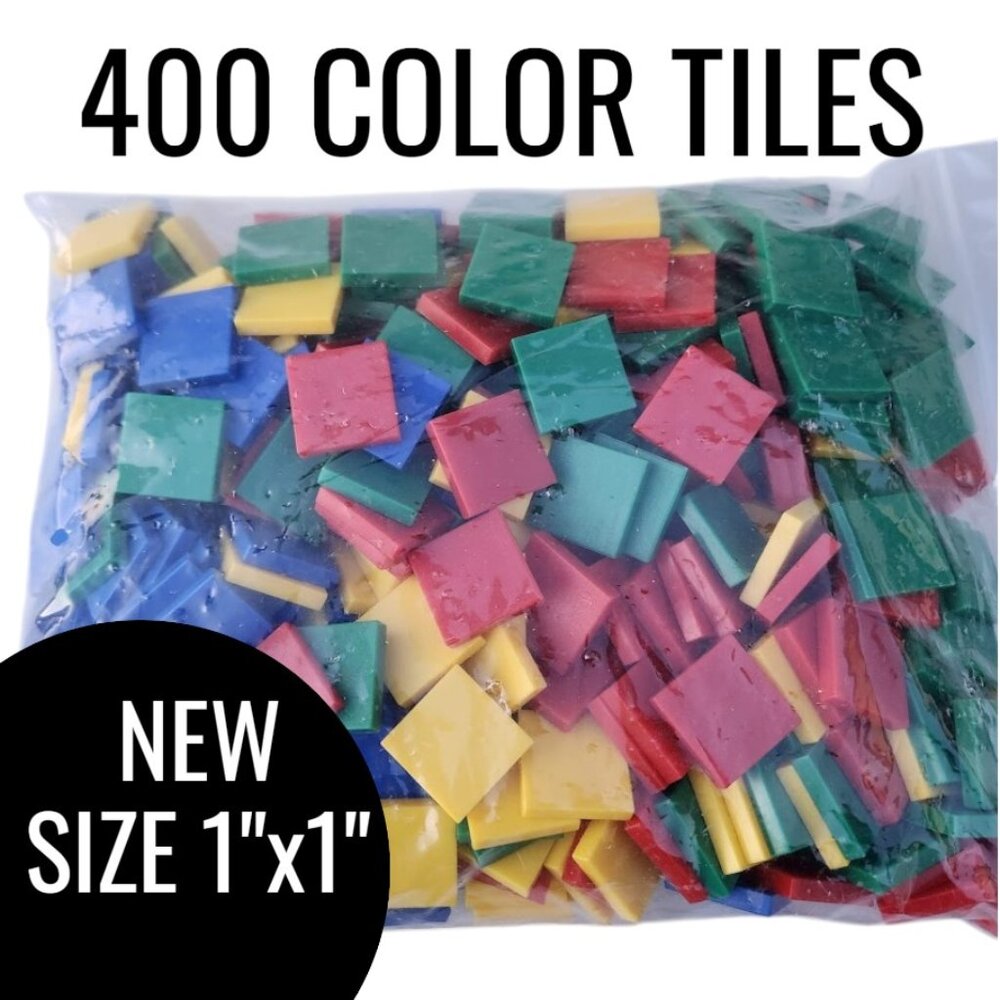 NEW 400 Square Color Tiles Blocks Math Manipulatives Sorting Stacking Comparing